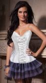 Corselet branco com pregueado - Cód. GT 3325