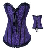 Corselet roxo com laço preto - Cód. SFO 2337