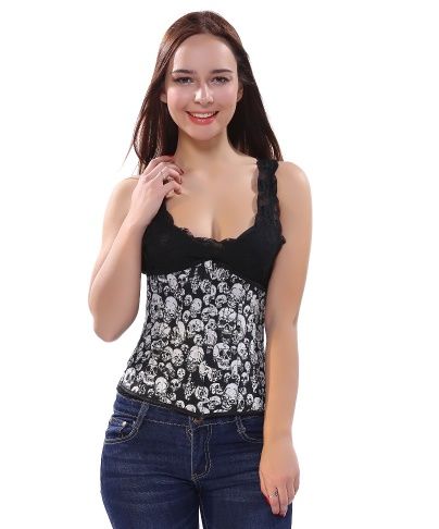 Corselet Underbust Caveiras - Cód. SM 7341 -1