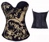 Corselet preto/Fênix - Cód. GT 1726