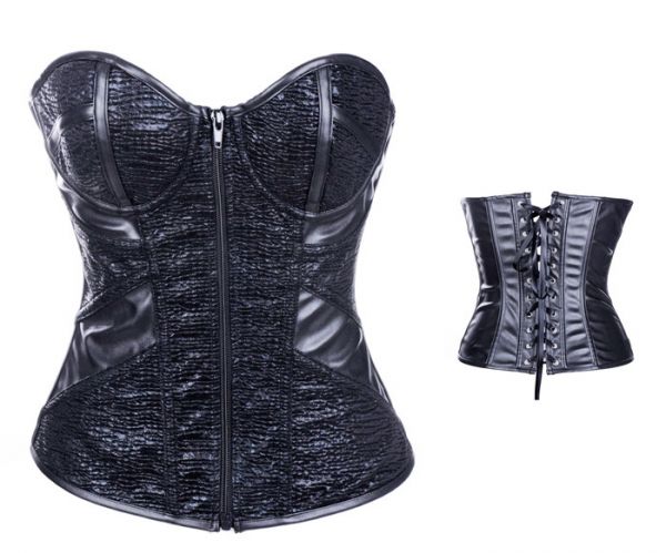 Corselet Preto zíper - Cód. GT2953