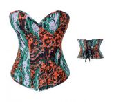 Corselet estampa laranja e verde - Cód.GT3275