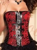 *Corselet vermelho com preto - Cód.A2591