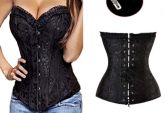 *ESGOTADO! CUPOM DE DESCONTO! Corselet Preto SM LUXO- Cód. GT22