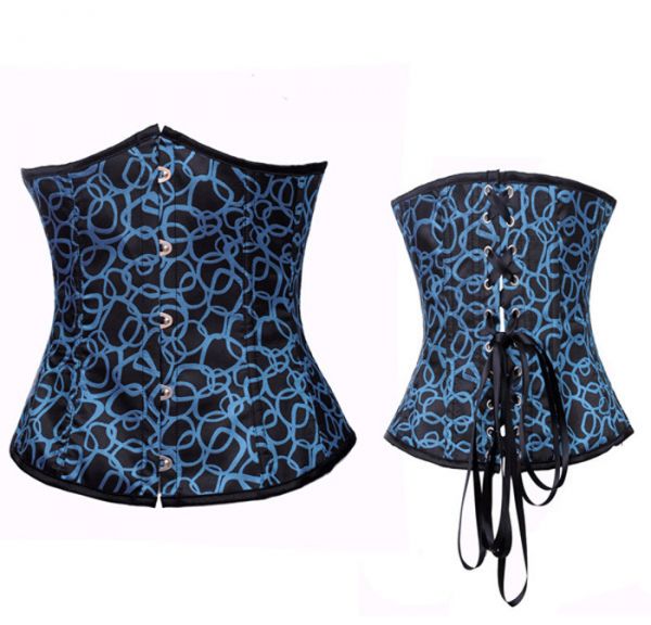 Corselet preto e azul- Cód. GT 0877