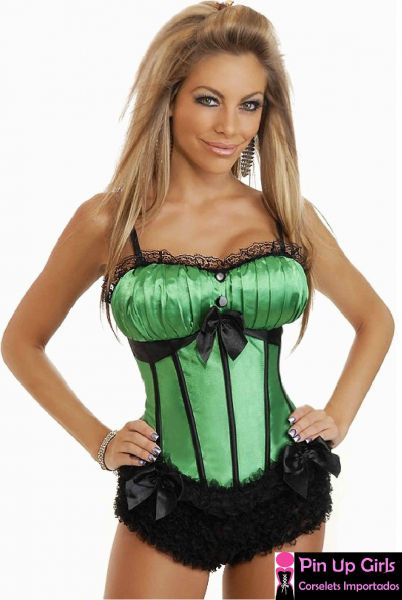 Corselet verde com preto - Cód. GT 0900