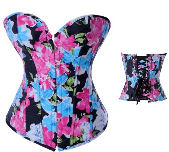 Corselet estampado flores - Cód.GT3259