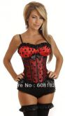 Corselet vermelho com bolinhas pretas- Cód. GT 0893