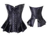 Corselet preto pregueado - Cód. GT2929