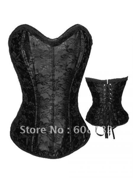 Corselet preto rendado - Cód. GT0837