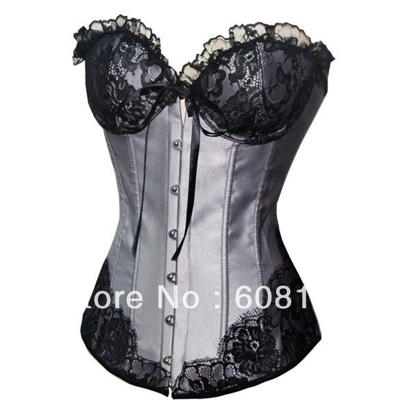 Corselet cinza rendado- Cód. GT2885