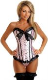 Corselet rosa-bolinhas pretas - Cód. SFO 3231