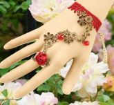 *Pulseira Anel Lolita Red Rose - Cód. MTB67