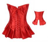 Corselet vermelho pregueado - Cód. GT2929