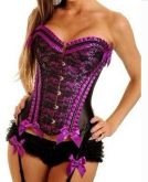 Corselet roxo com preto - Cód. PUG 1487