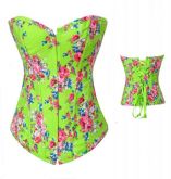 Corselet verde floral - Cód. 3360