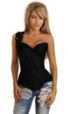 PROMOÇÃO: Corselet preto/rosas - Cód. SFO 2495