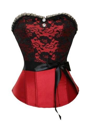 Corselet vermelho rendado - Cód. SFO 02