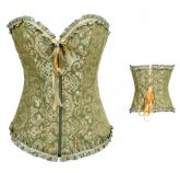 Corselet verde brocado zípper - Cód. GT3368