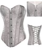 Corselet branco/cetim brocado - Cód. SFO 3235