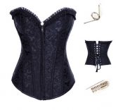 Corselet preto - Cód. 2615 zipper