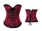 Corselet vermelho e preto - Cód. GT 2919