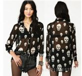 Camisa Skull Chiffon - JXWF-46381