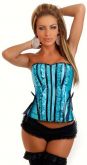 Corselet azul com detalhes na frente- Cód.A2671A