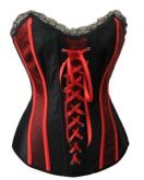 Corselet preto (detalhes vermelhos)- Cód.A2579