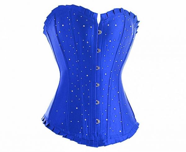 Corselet azul com pedrinhas - cód. GT 1781