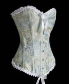 Corselet branco estampa floral brocado - Cód. GT qw2008