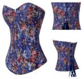 Corselet azul floral - Cód. 3312