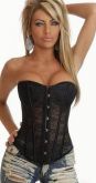 Corselet preto rendado - Cód.A2396B